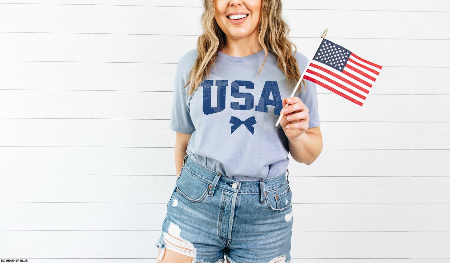 USA w/ Bow Tee