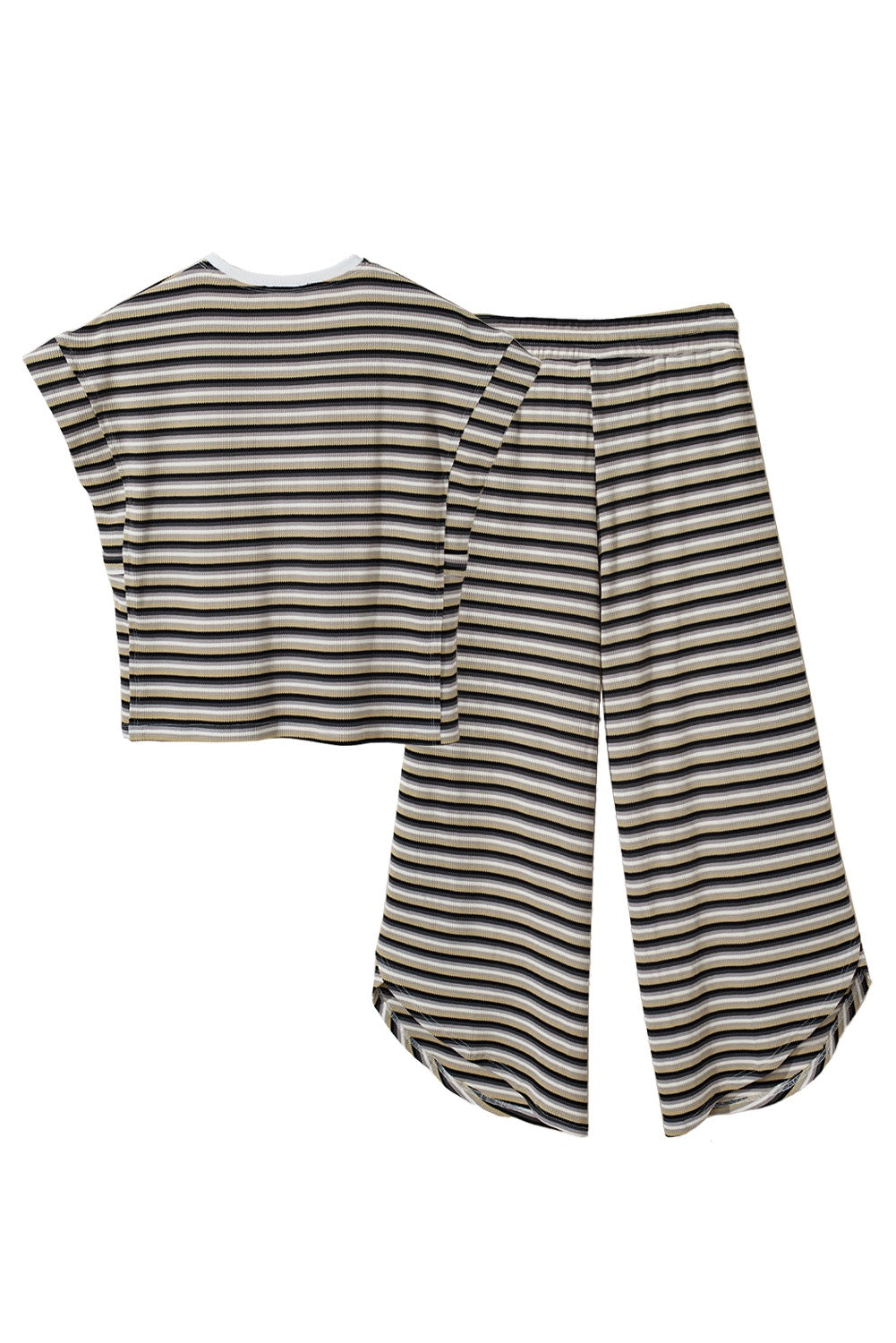 Khaki Striped Pants Set RTS