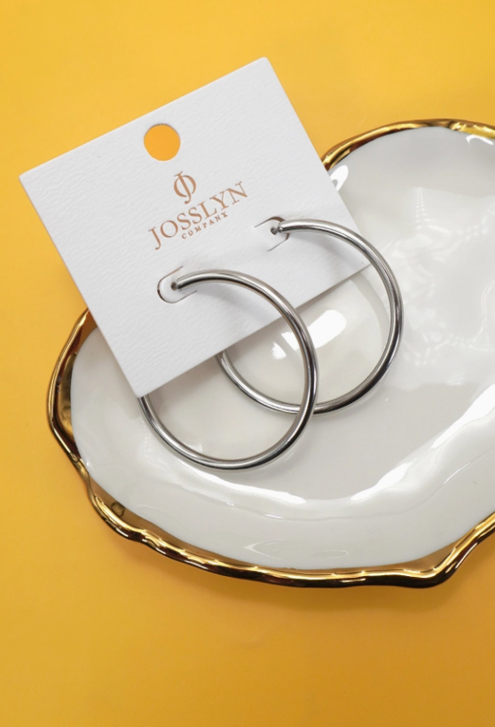 Silver Hoop Earrings