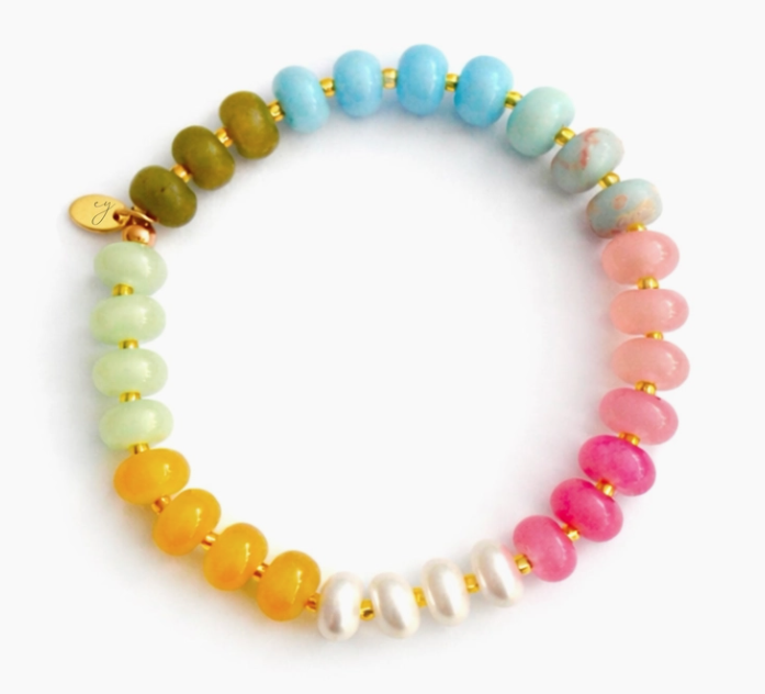 Glass Bead Stretch Bracelet