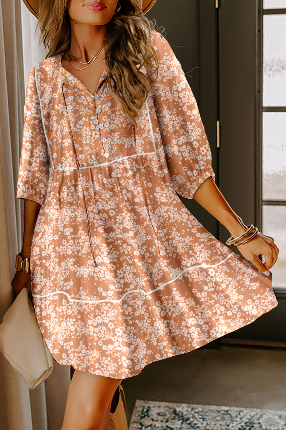 Floral Trim Dress February.