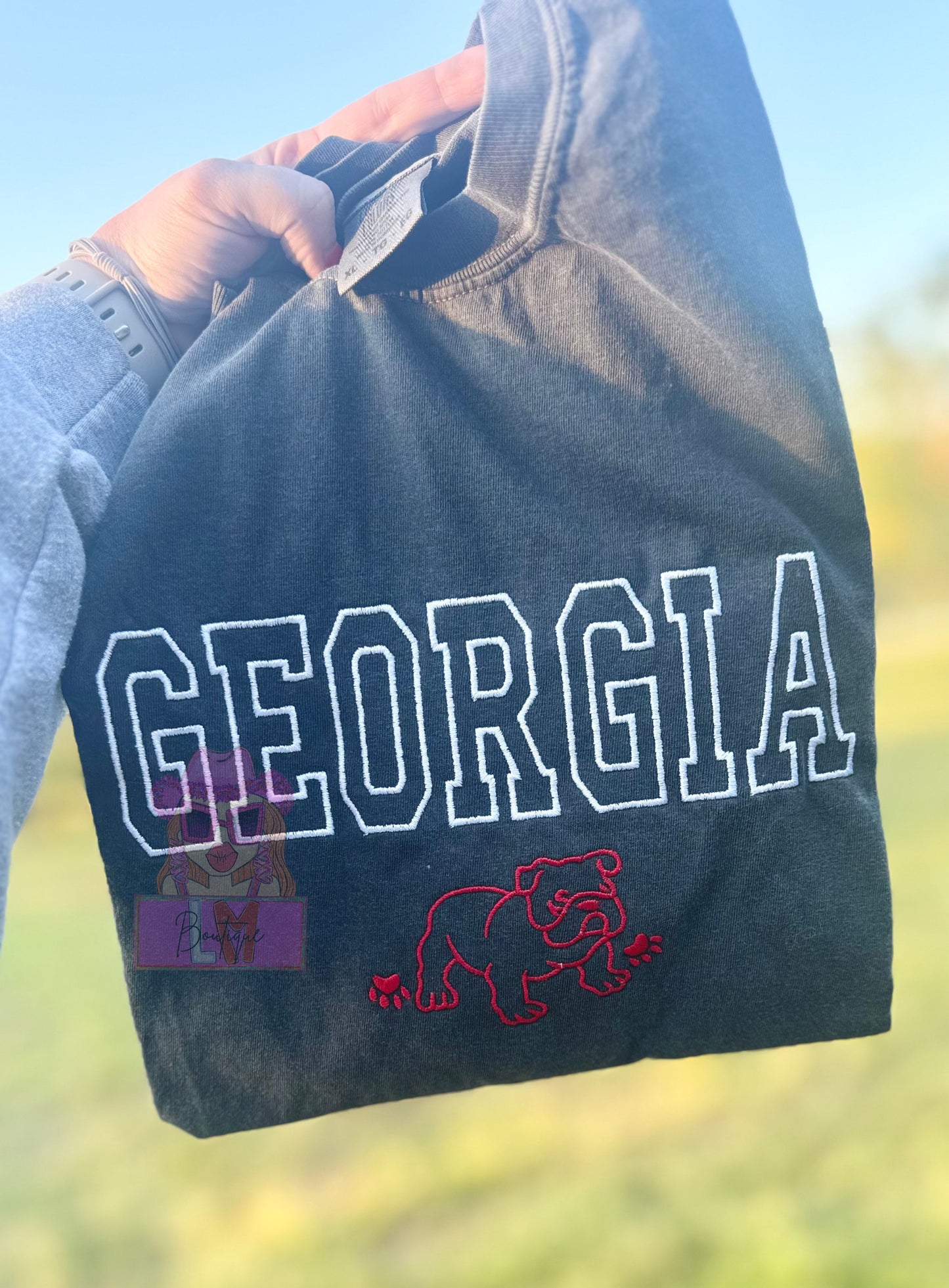 Embroidered Georgia Comfort Colors Tee