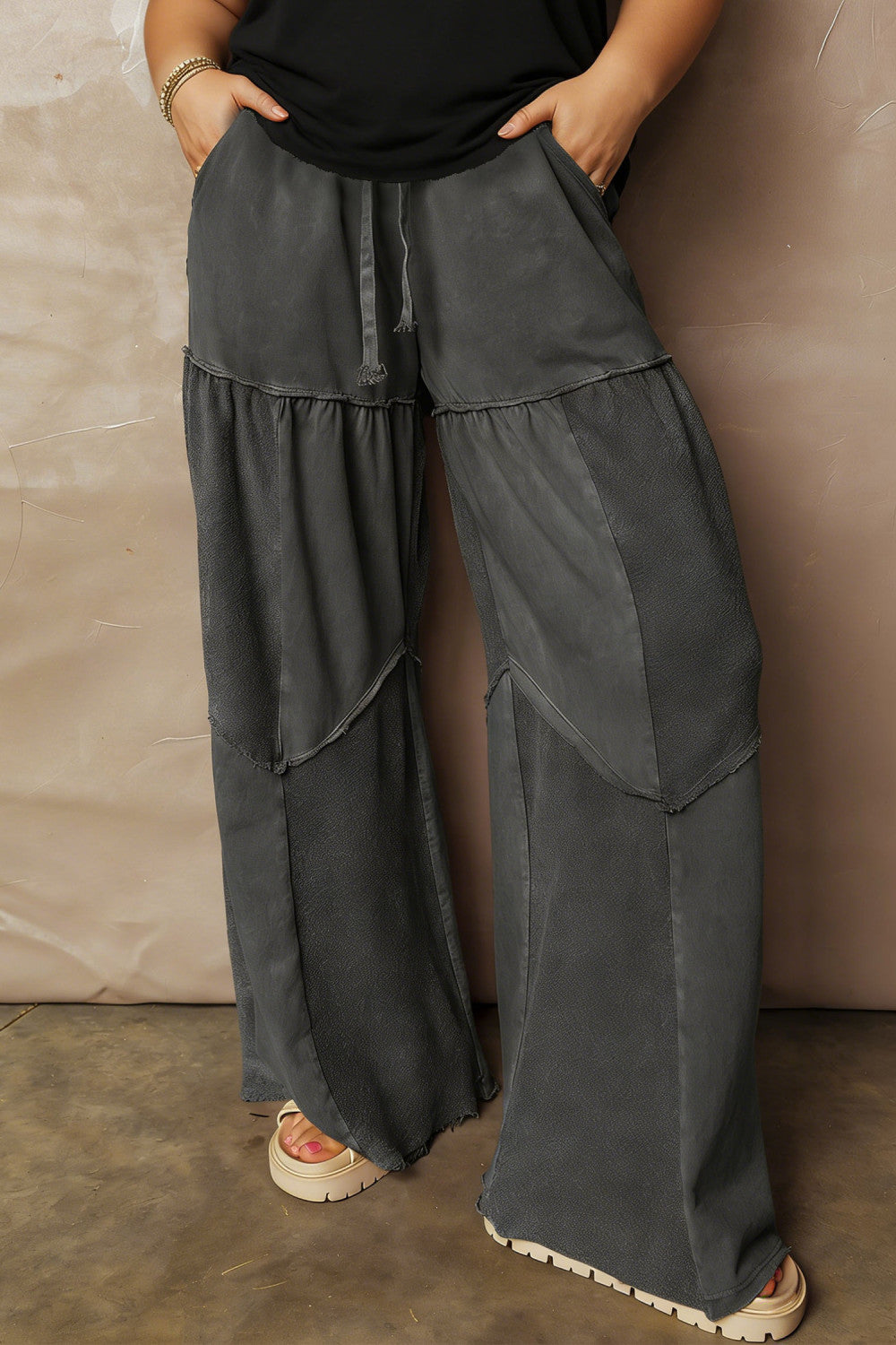 Black Plus Mineral Wash Pants RTS