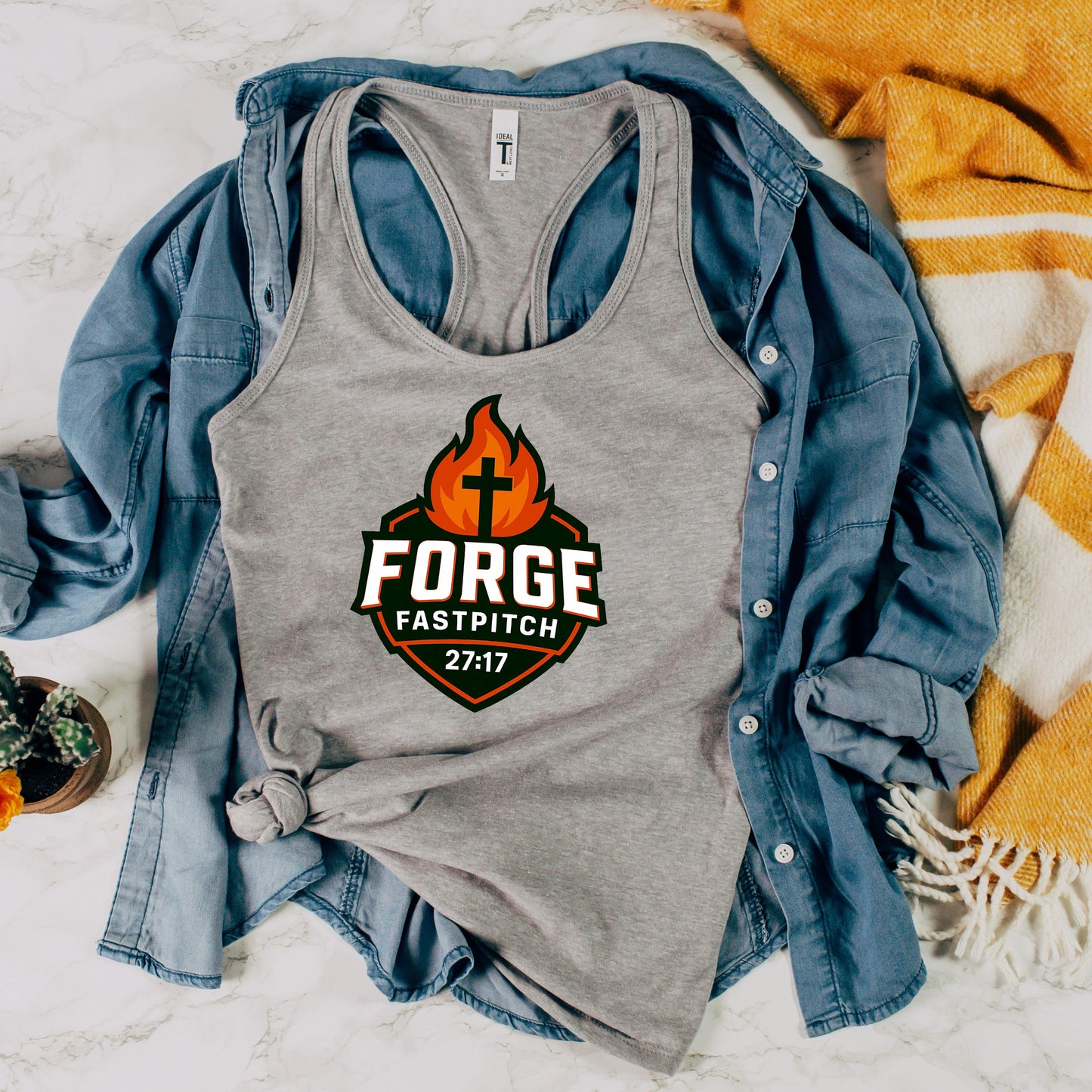 Forge Fastpitch Logo - Flowy Racerback Tank Top