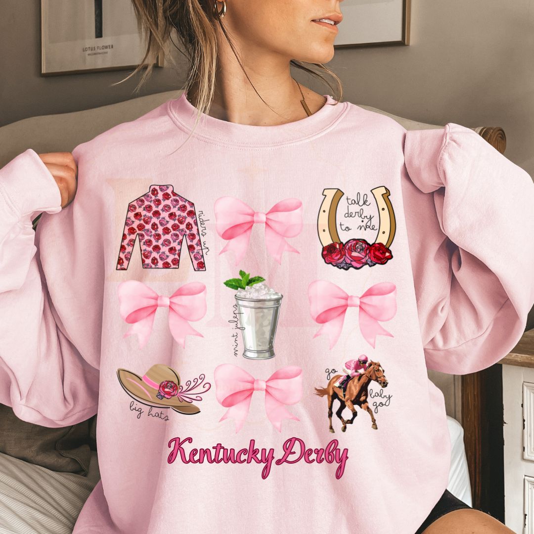 FRONT ONLY Kentucky Derby Coquette Graphic Tee