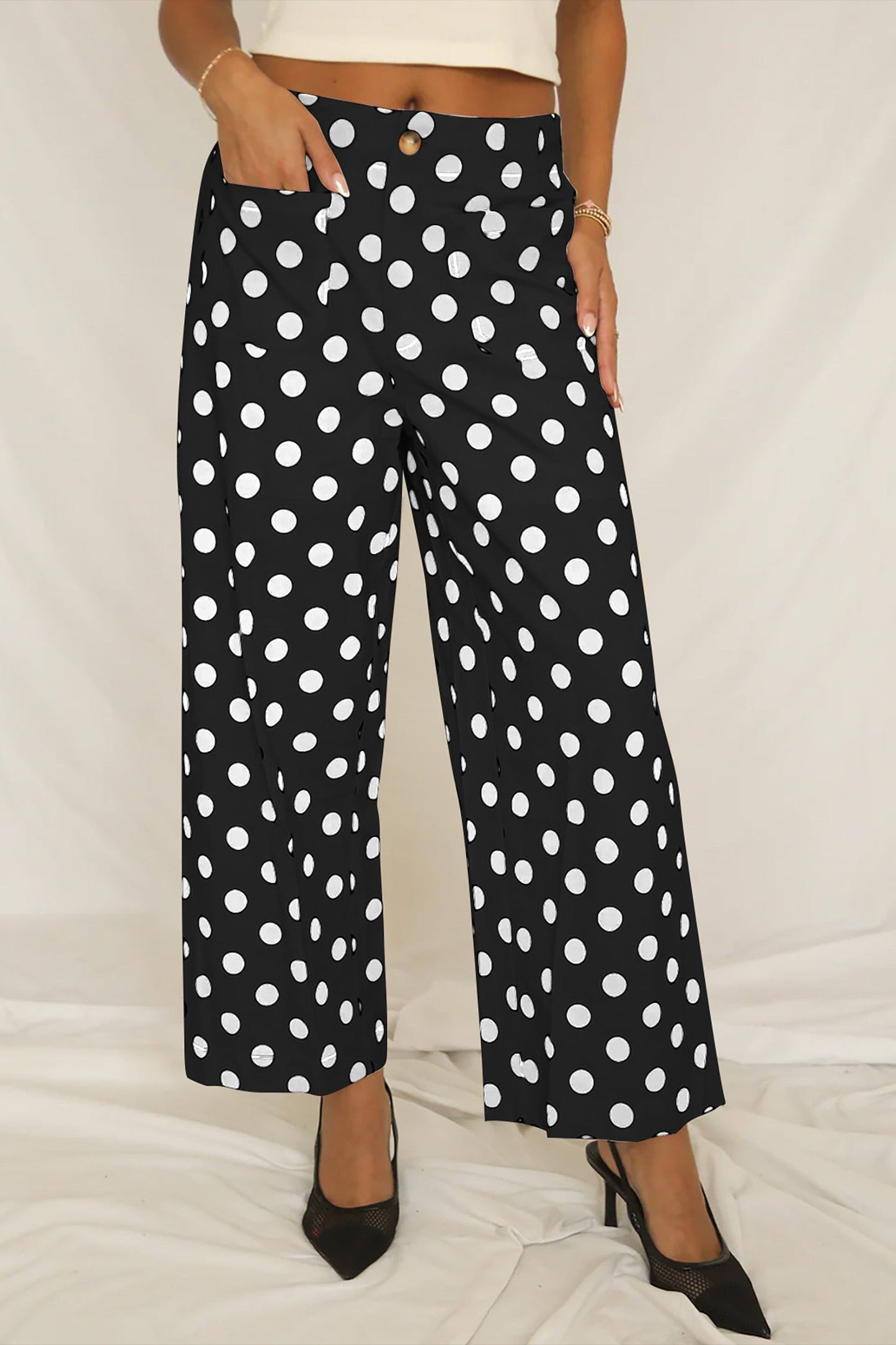 Polka Dot Loose Pants