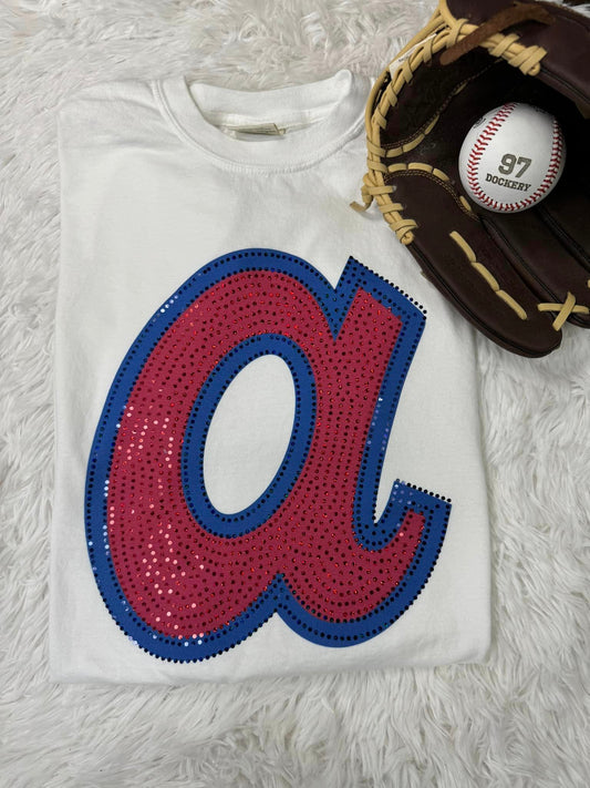 A Braves Comfort Colors Spangle Tee