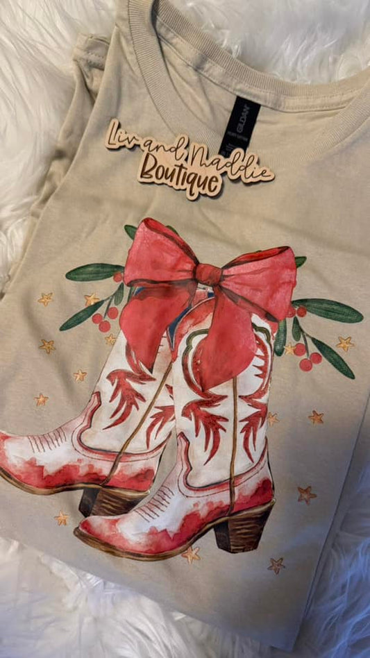 Christmas Cowgirl Tee