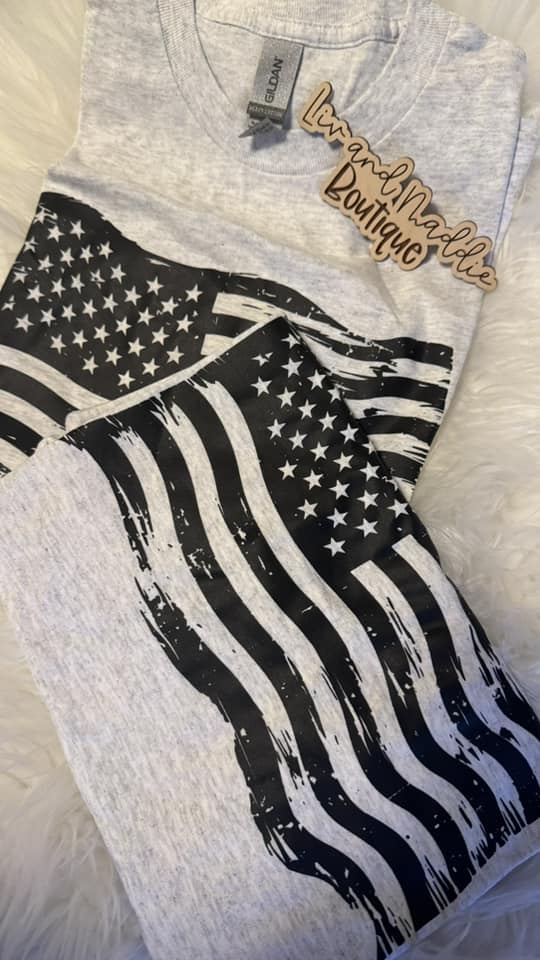 Distressed Flag Tee