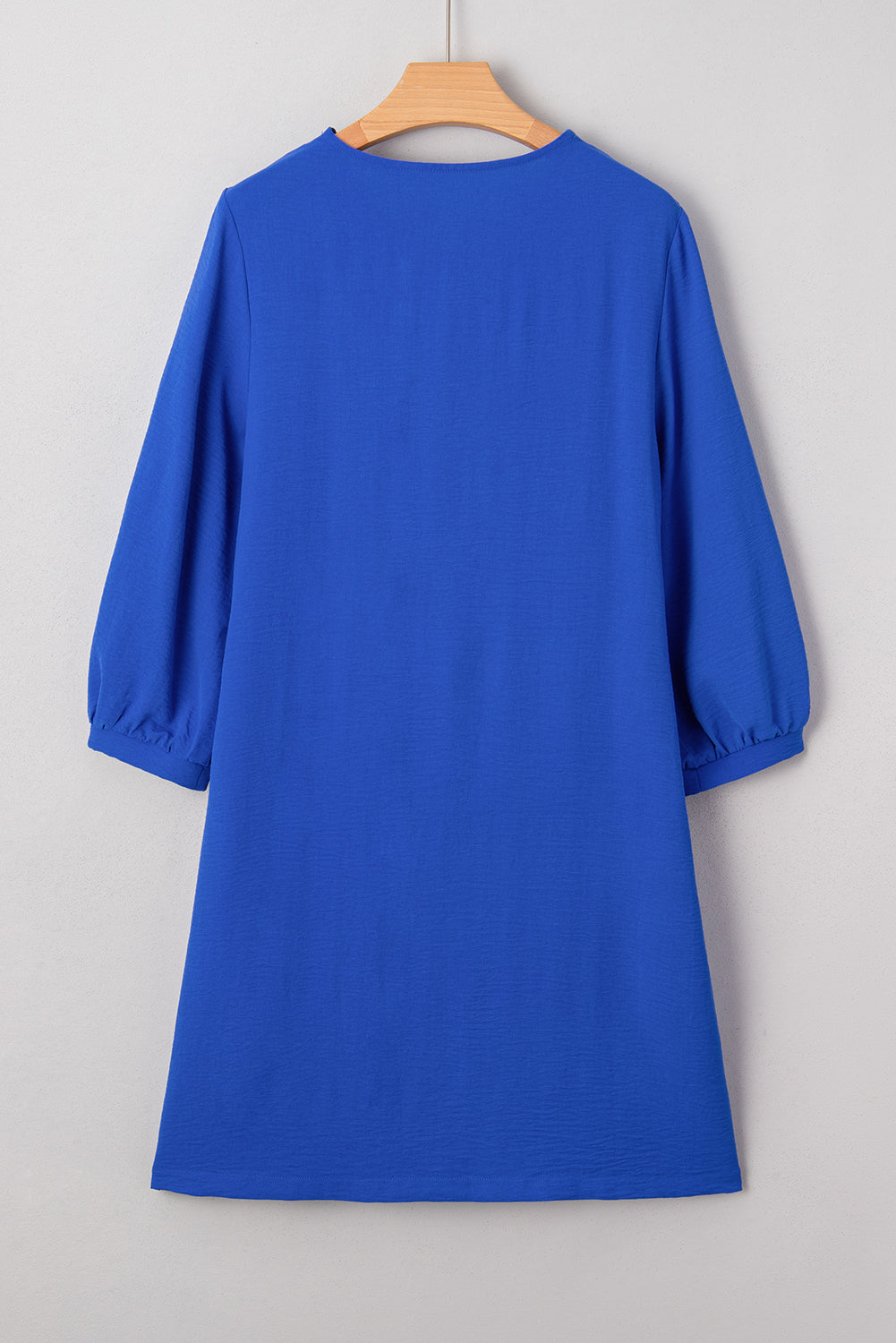 Blue Frilled Shift Dress