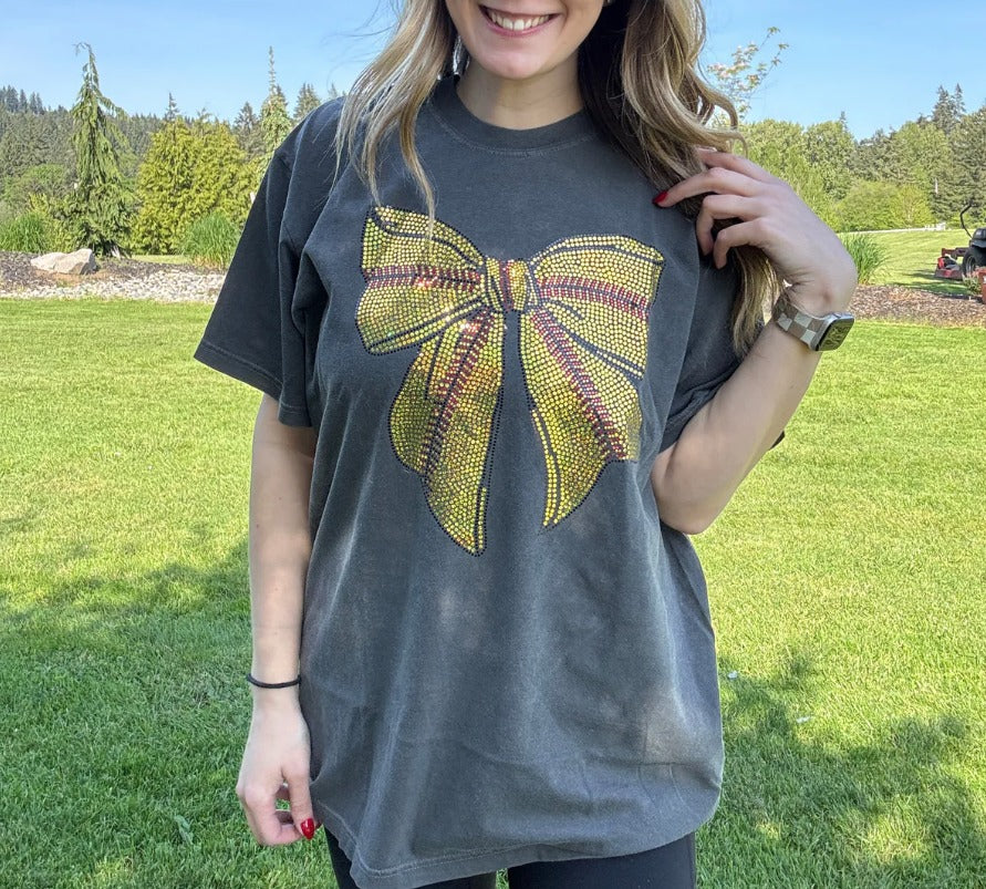 Softball Bow - Spangles