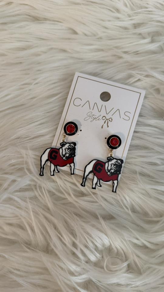 Bulldog Earrings
