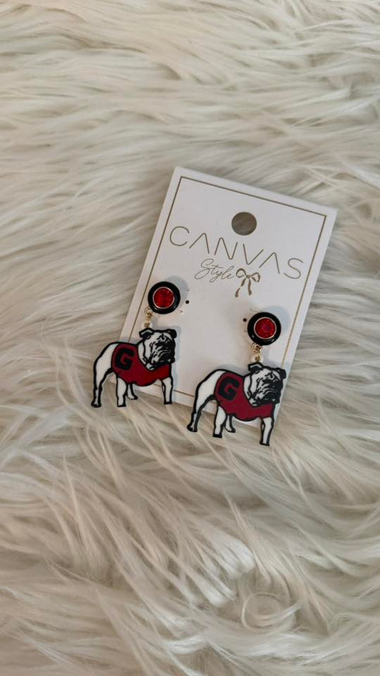 Bulldog Earrings