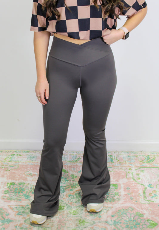 Grey Flare Leggings LT