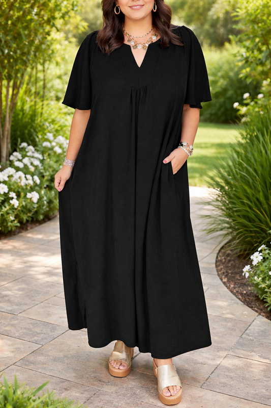 Black Plus Loose Dress RTS