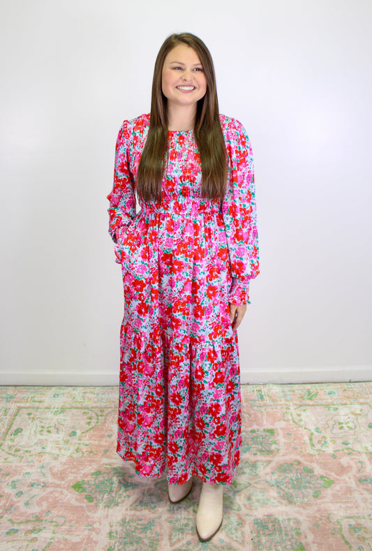 Red Floral Maxi LT