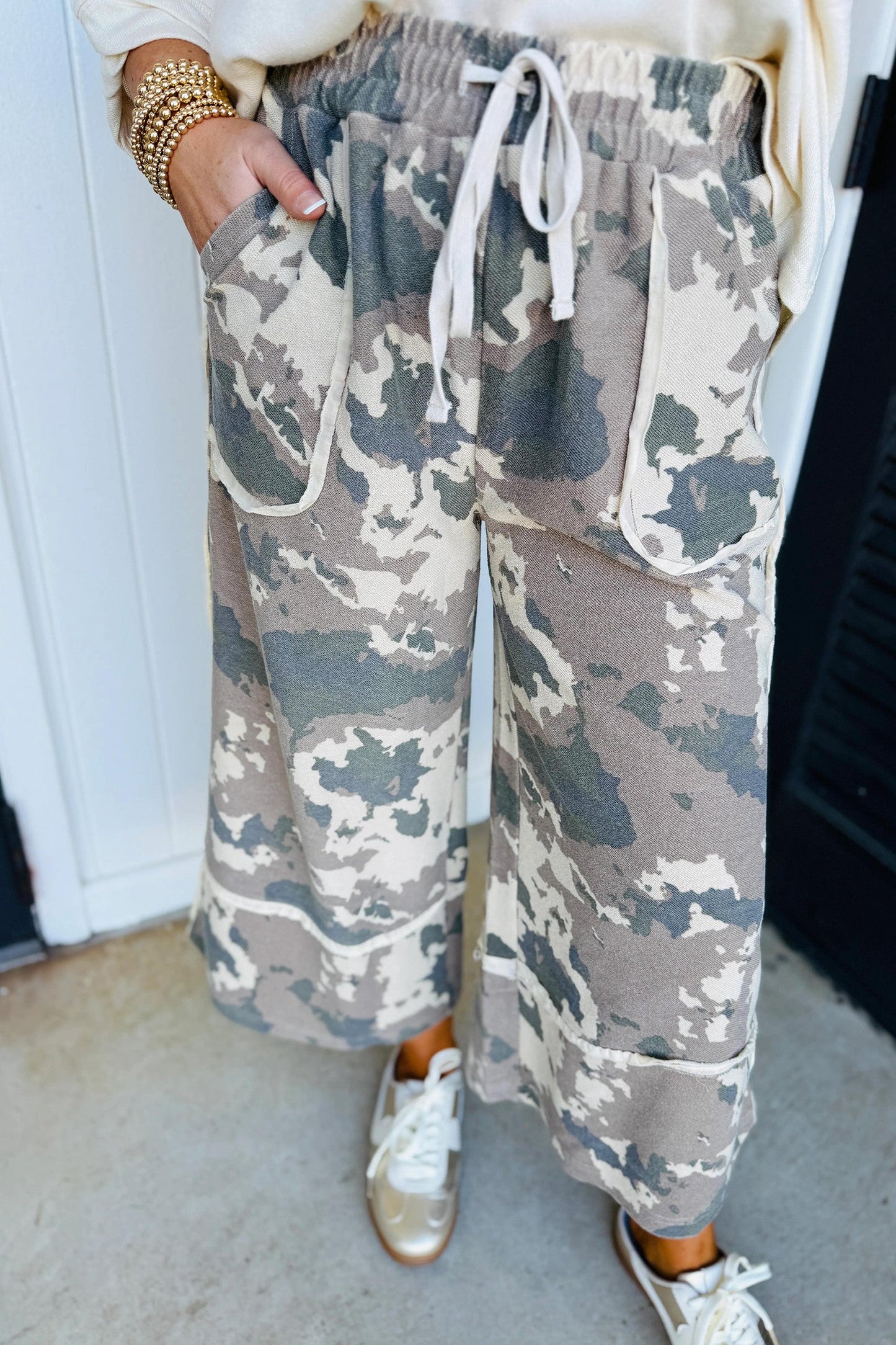 Camo Raw Edge Loose Pants New RTS