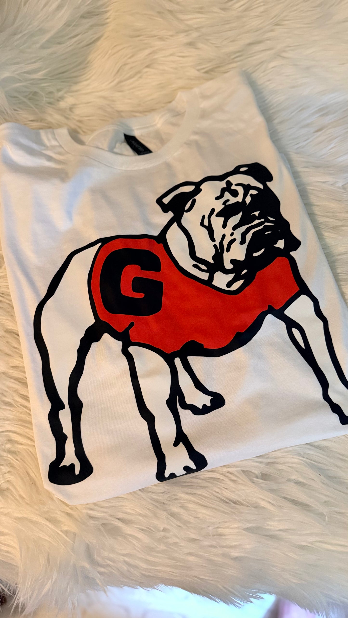 Bulldog Mascot White DISCOUNT BIN