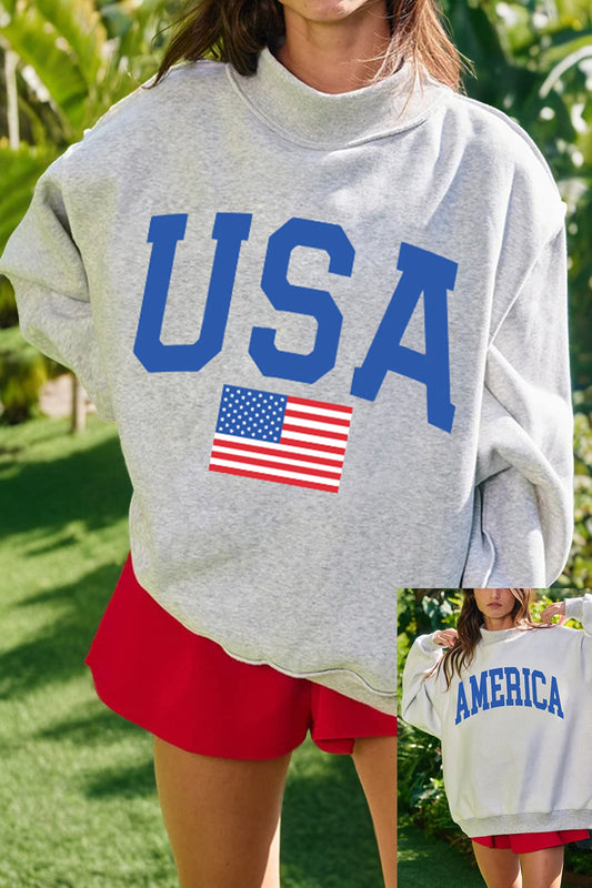 Grey Reversible Graphic Sweatshirt New RTS