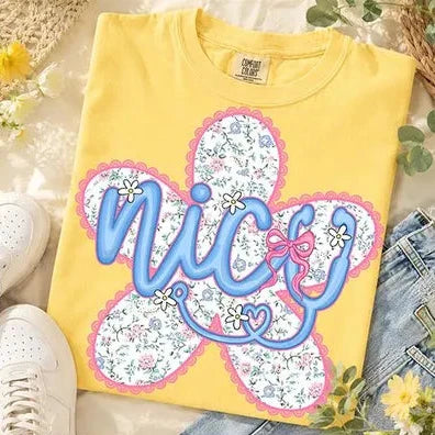 Flower NICU Nurse Tee.