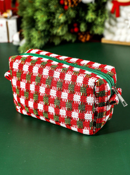 Red and Green Makeup Bag RTS