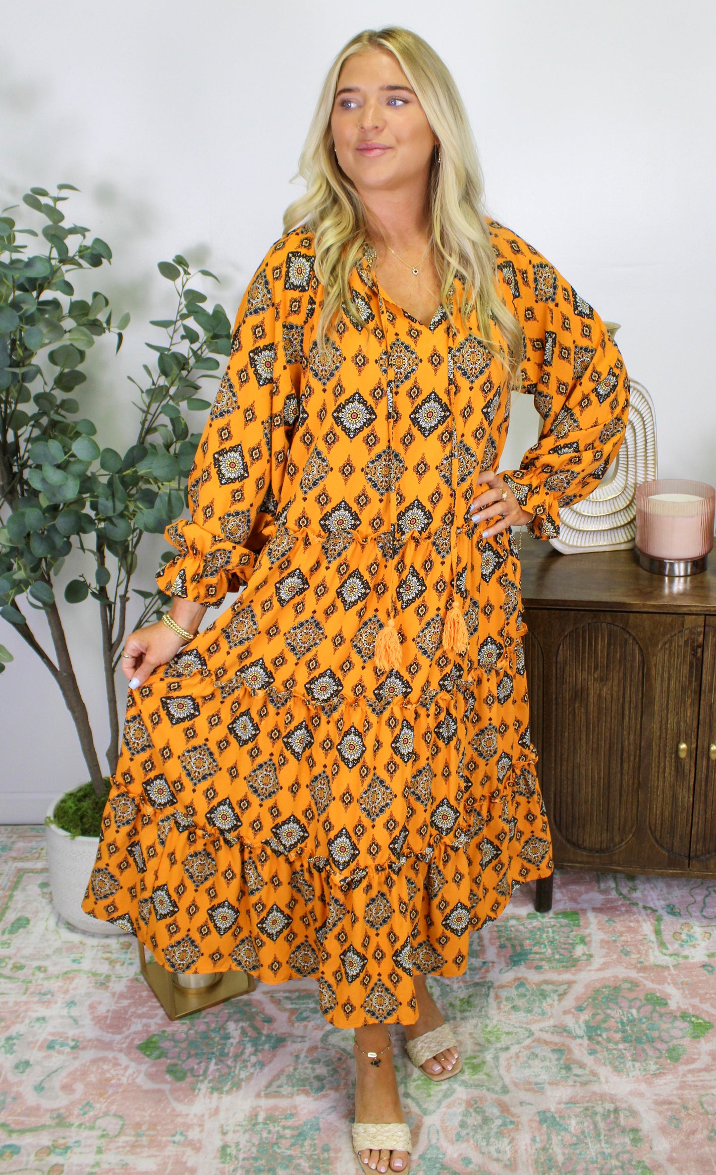 Orange Abstract Maxi LT