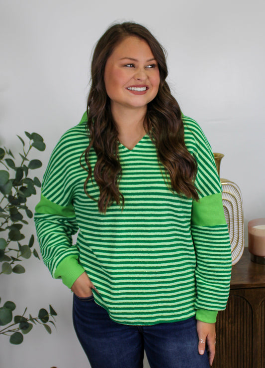 Green Striped Tee LT