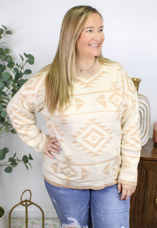 Aztec Plus Size Sweater LT