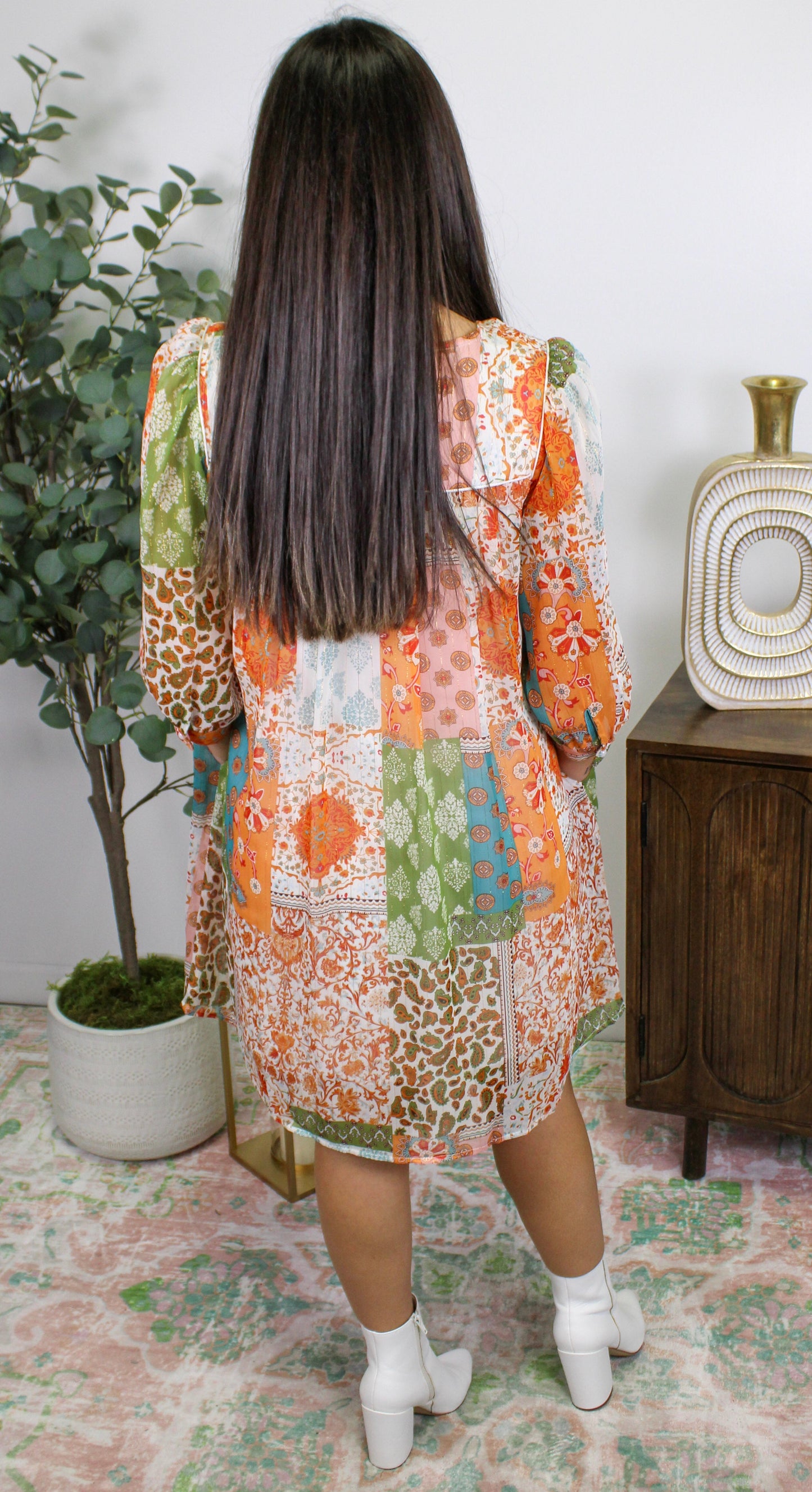 Boho Paisley Patch Dress LT