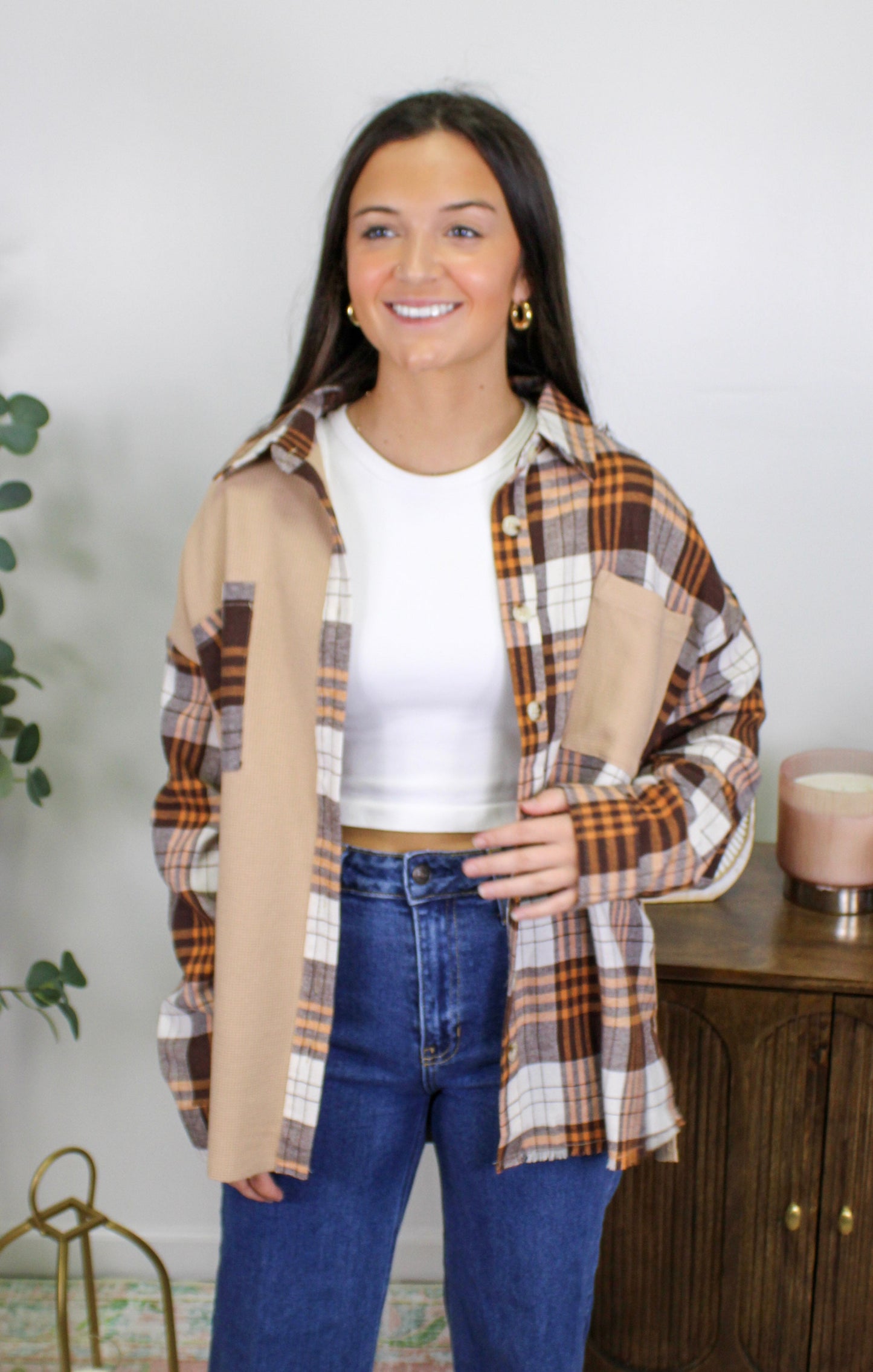 Khaki Thermal Knit Flannel LT