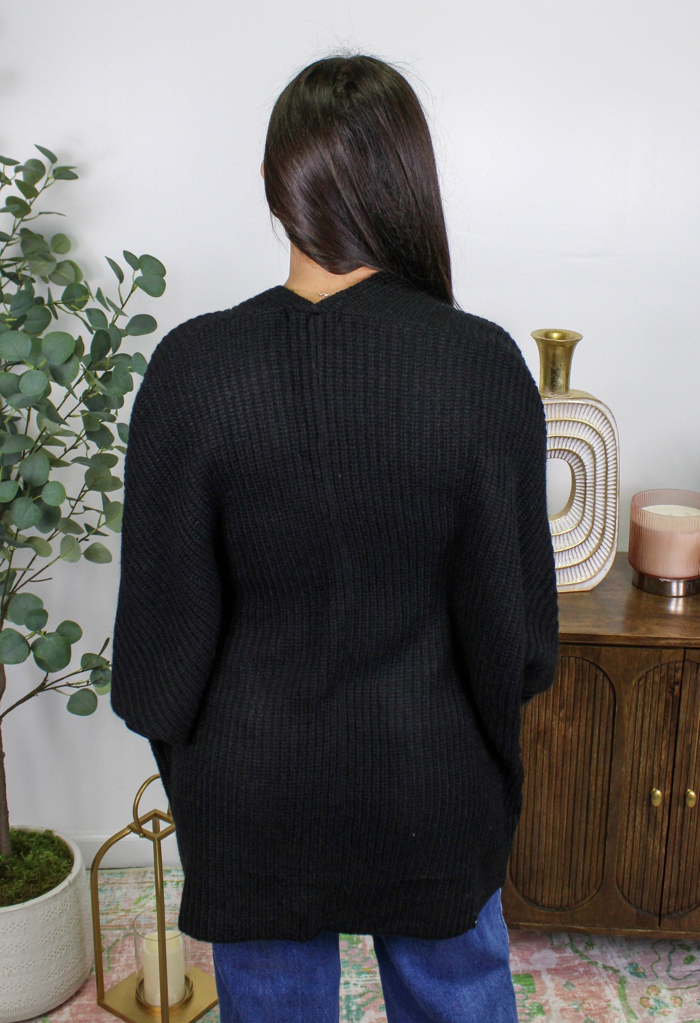 Black Knit Cardigan RTS