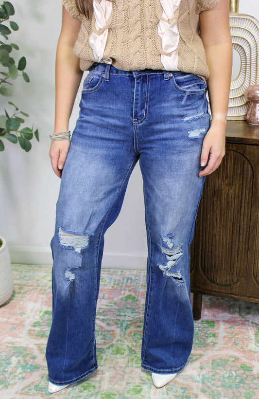 Dark Blue Ripped Jeans LT