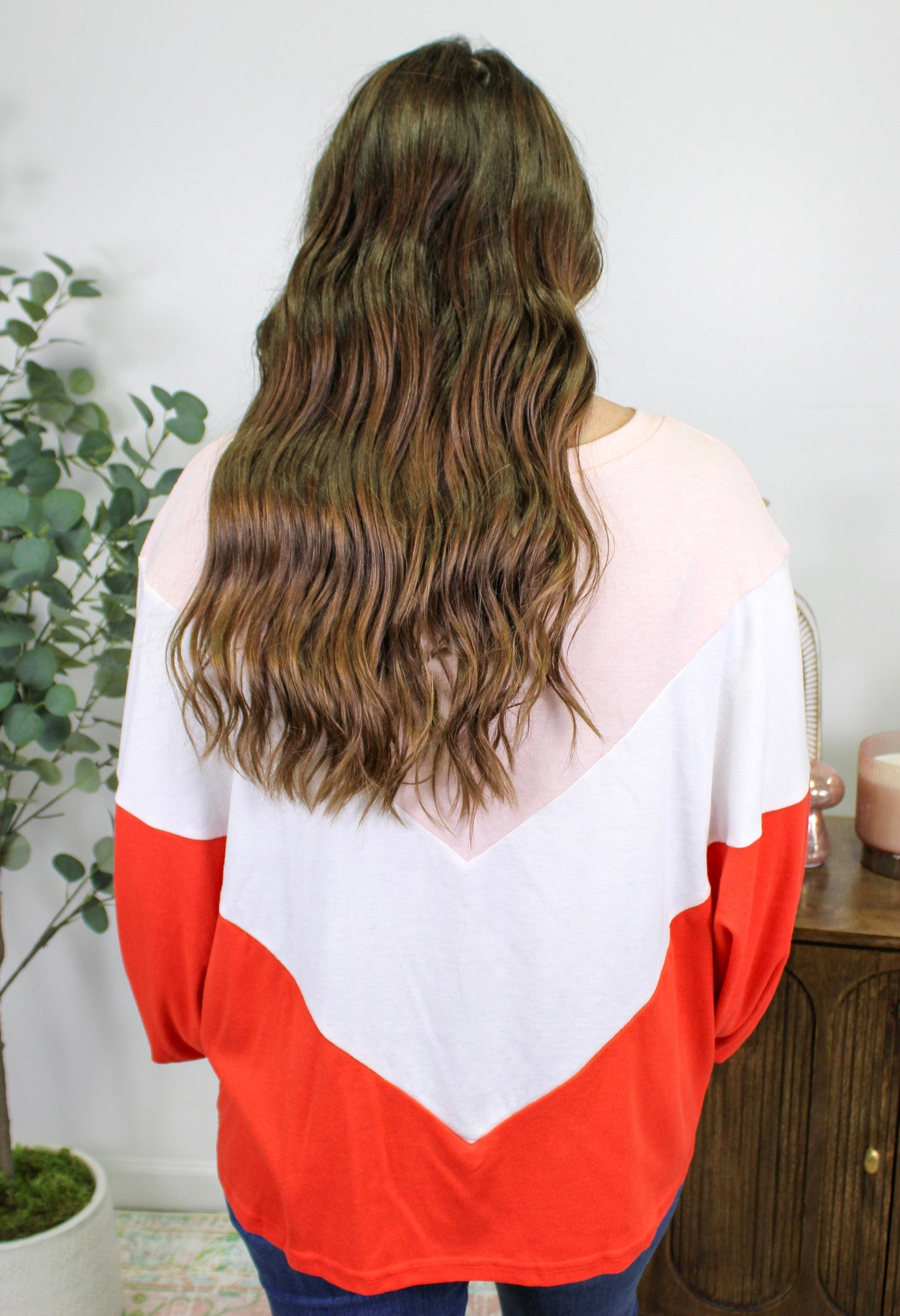 Red Chevron Pullover LT