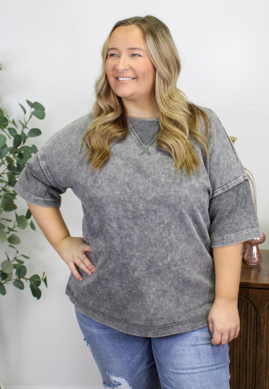 Grey Plus Size Tee November.