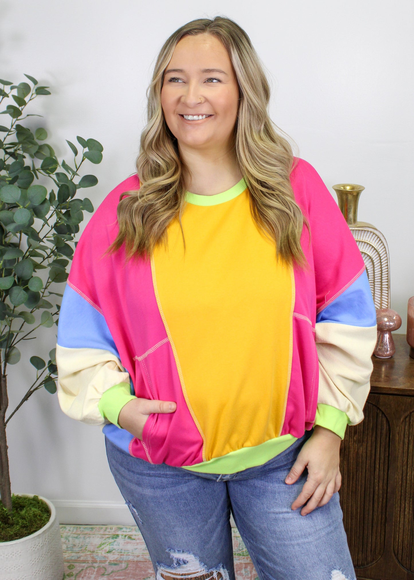 Colorblock Plus Size Sweatshirt November.