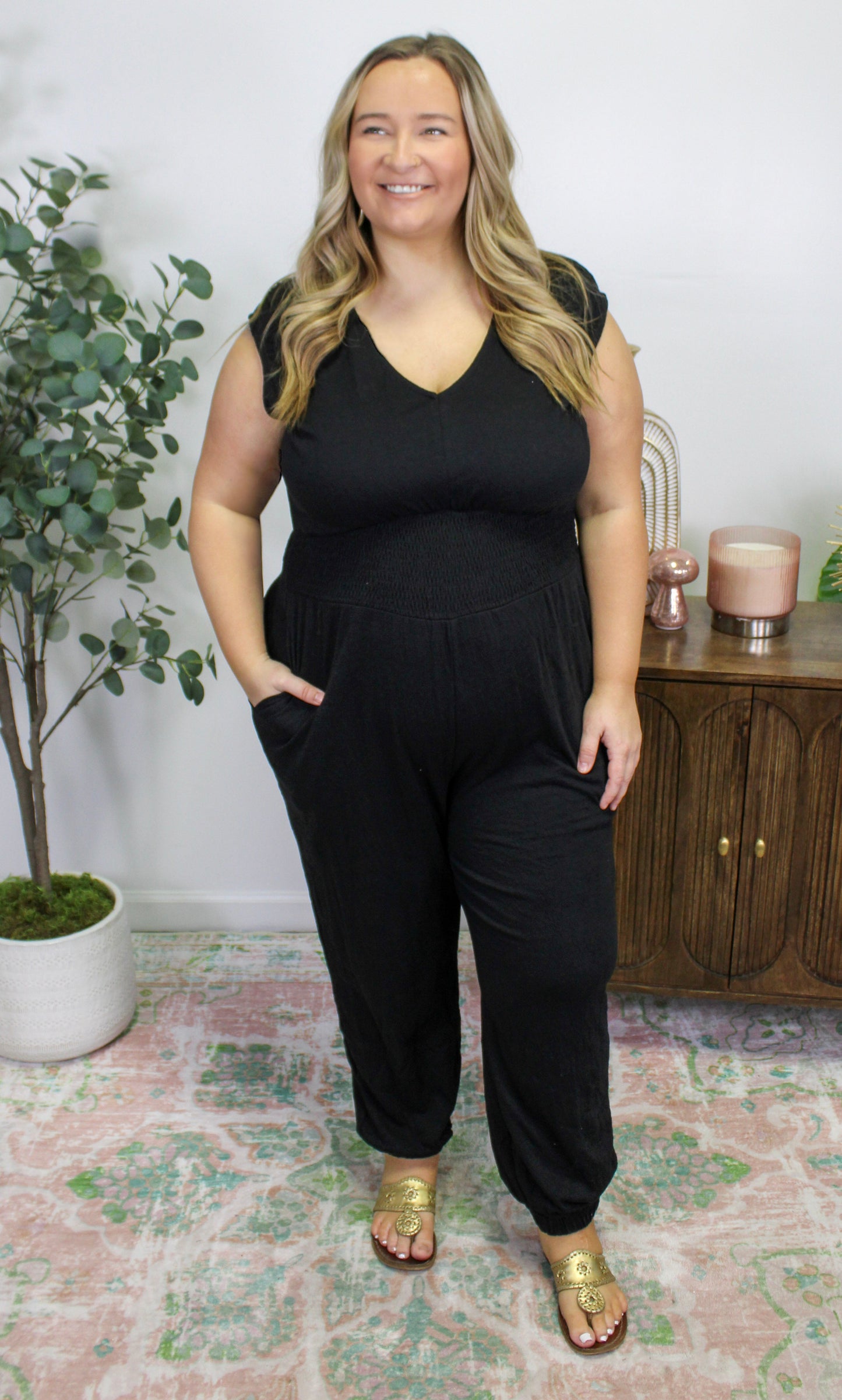 Black Plus Size Jumpsuit LT