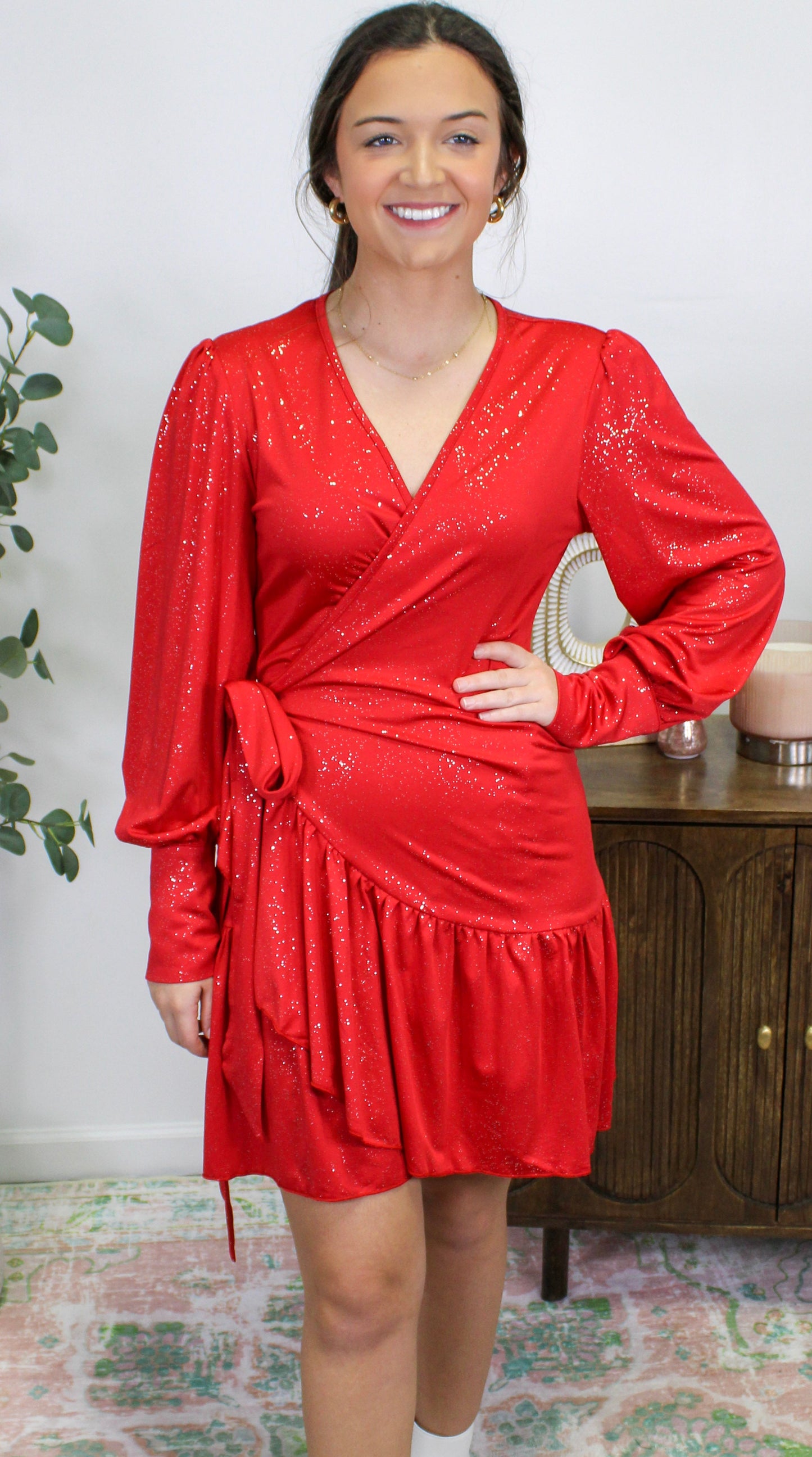 Red Wrapped Dress LT