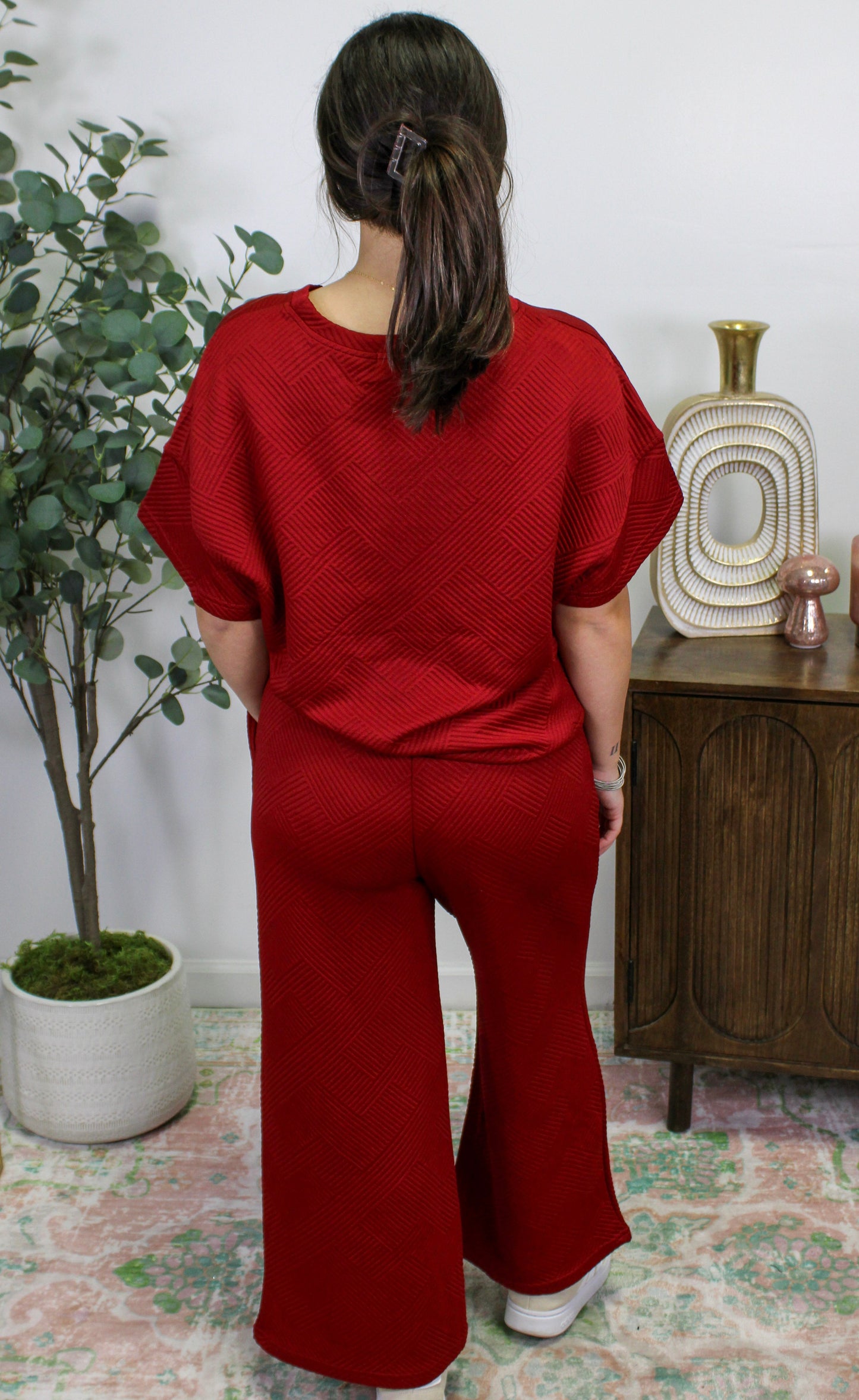 Textured Pants Set LT