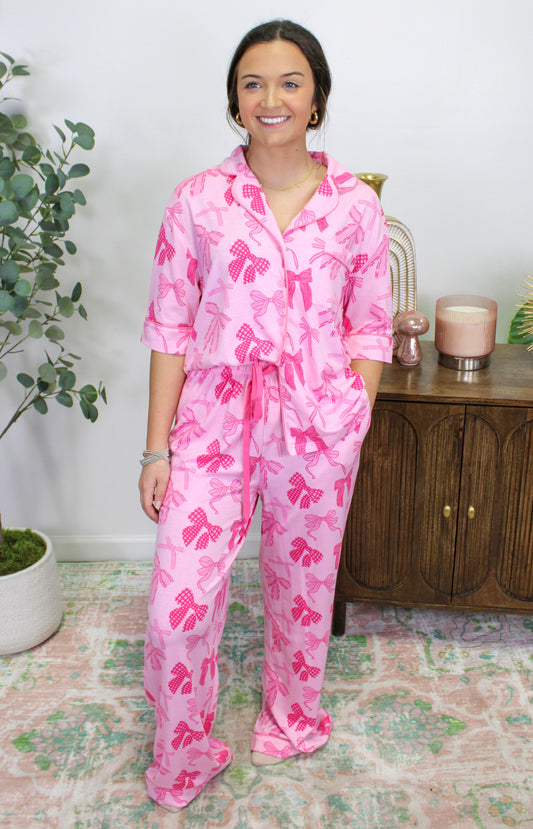 Pink Bow Pajamas LT