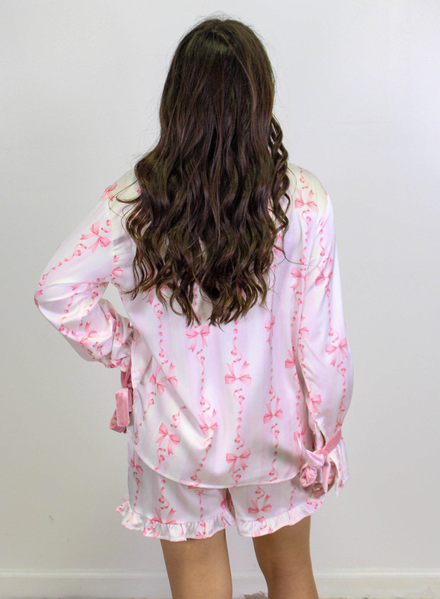 Pink Bows Ruffle Pajamas November.