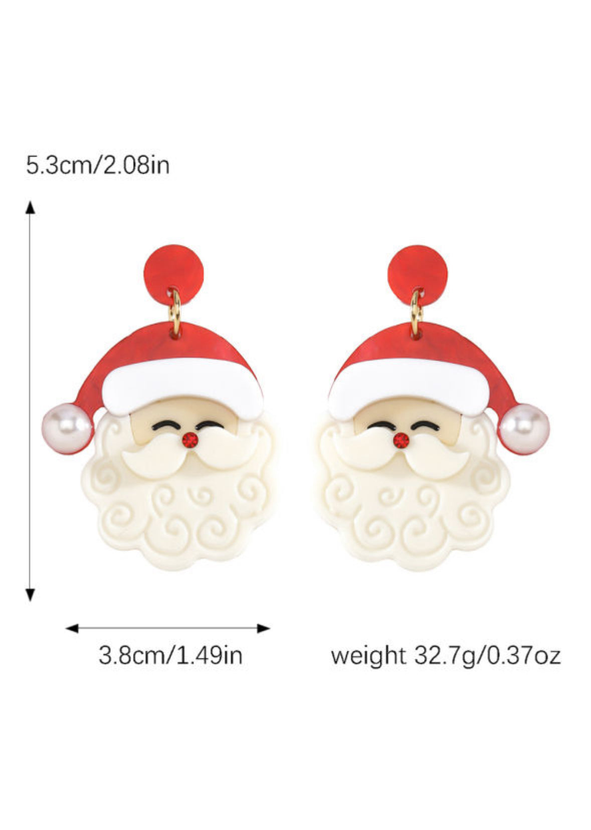 Santa Earrings (Red or Pink) LT