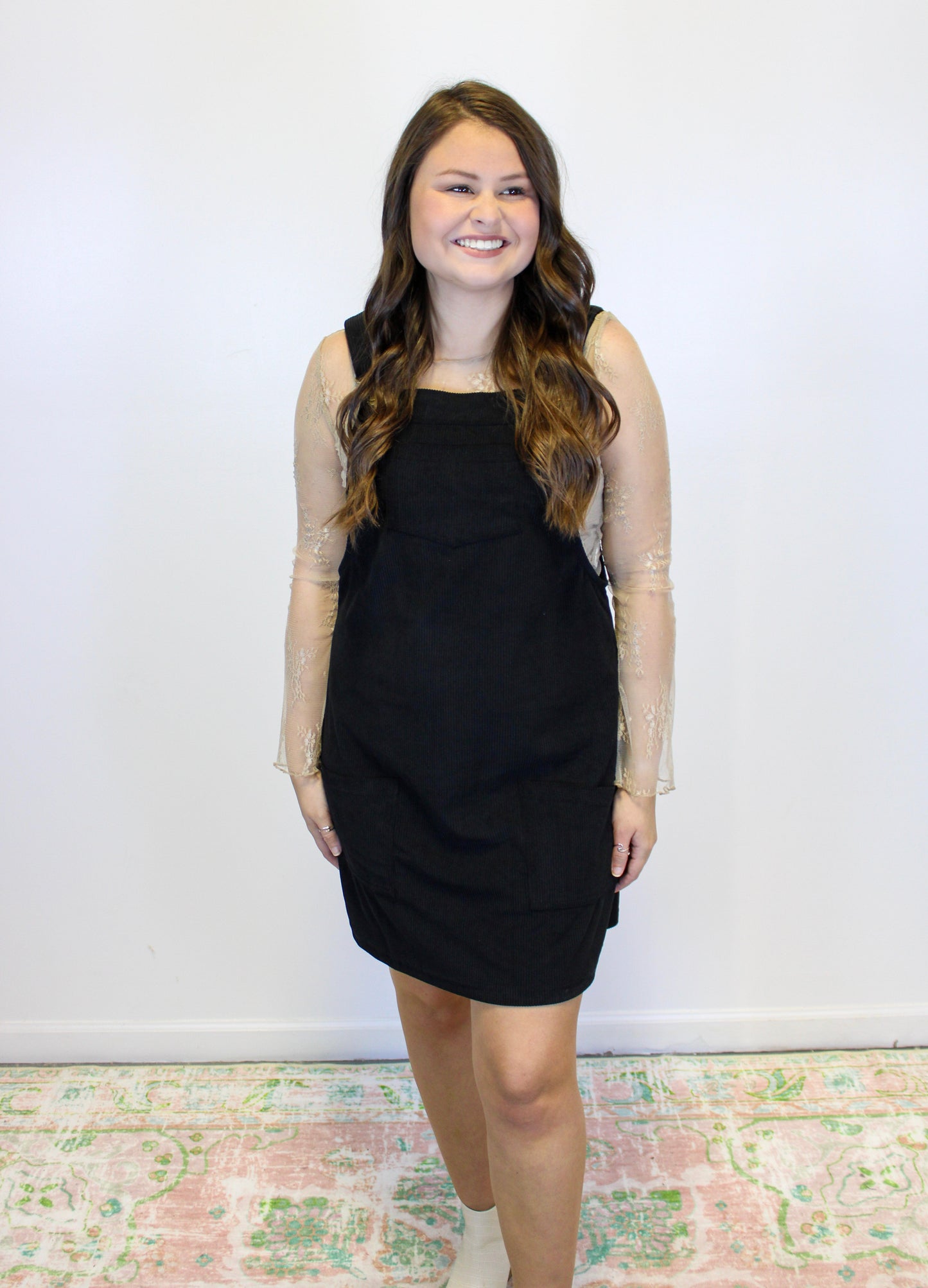 Black Overall Dress RTS