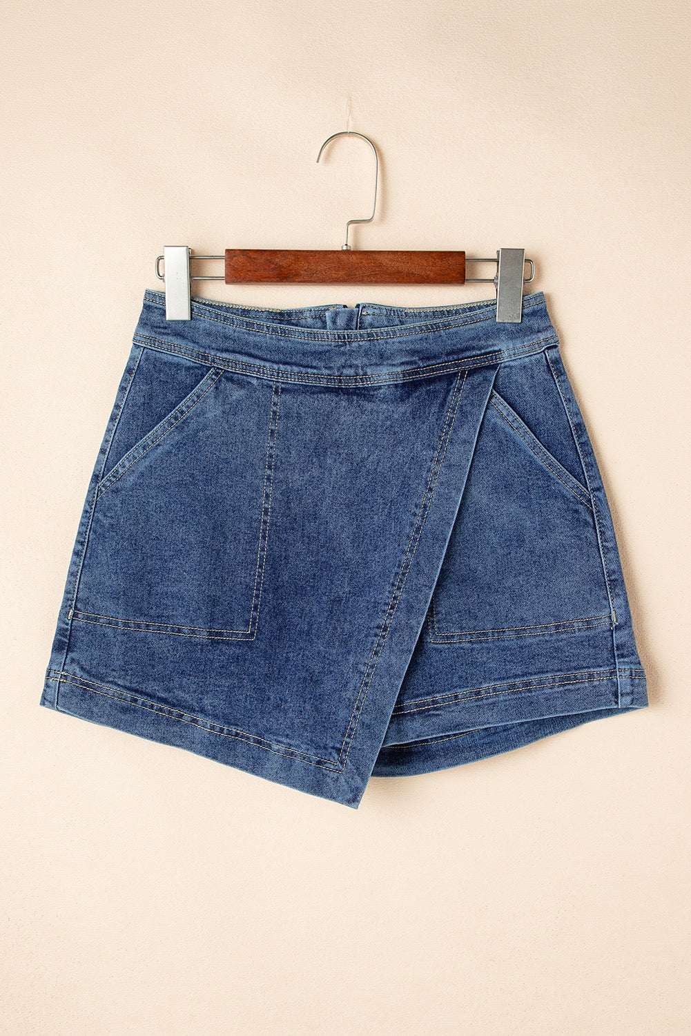 Faux Wrap Denim Skort RTS