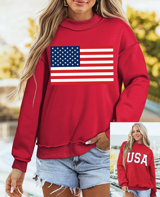Red Flag USA Reversible Sweatshirt New RTS