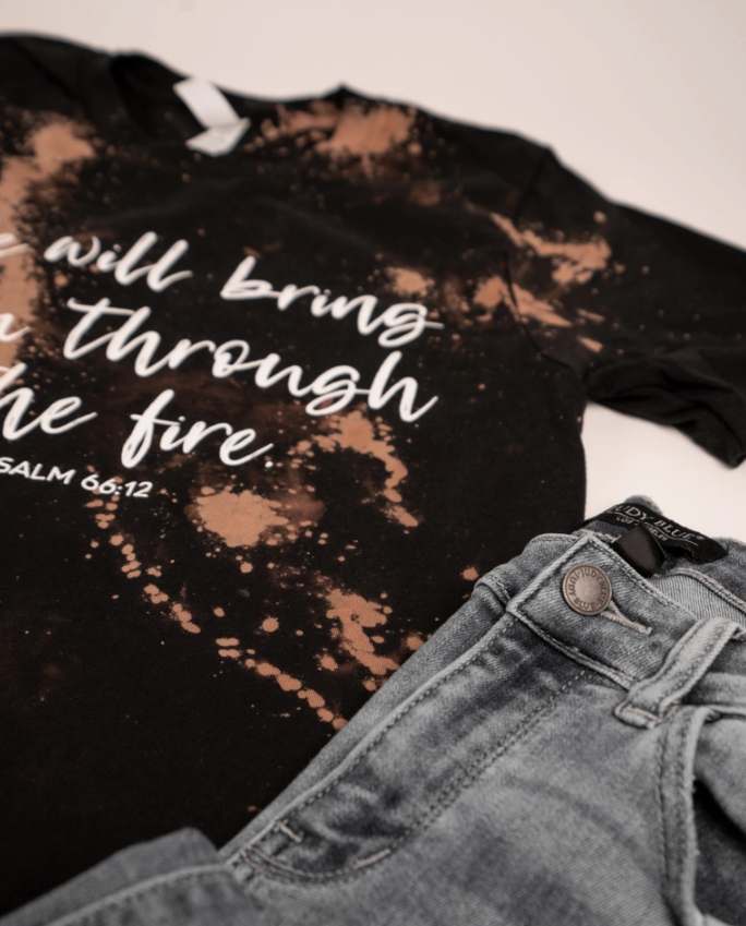 Fire Bleached Graphic Tee