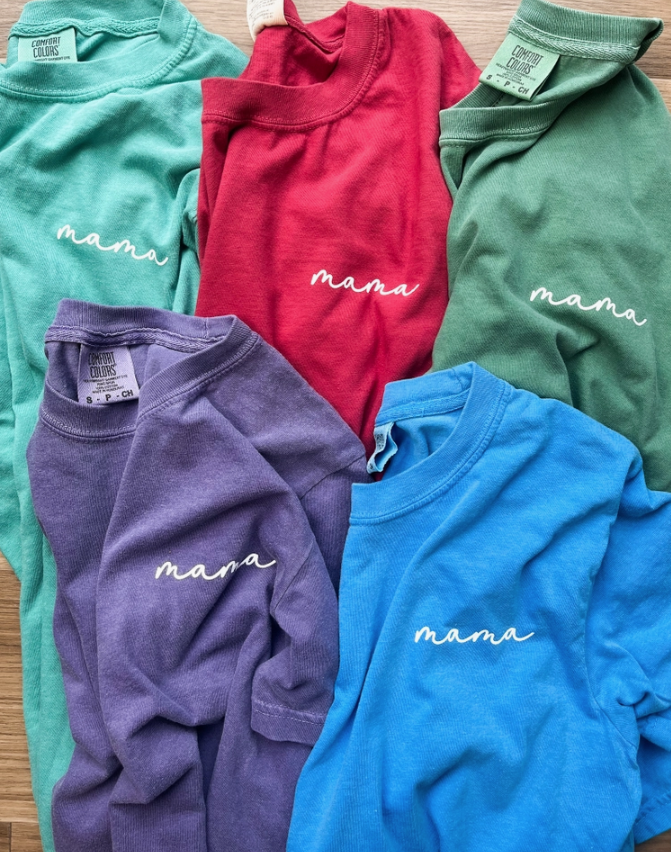 MAMA Comfort Colors Simple Tee