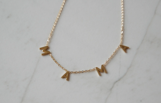 Gold Mama Necklace - 18" w/ 2" extender