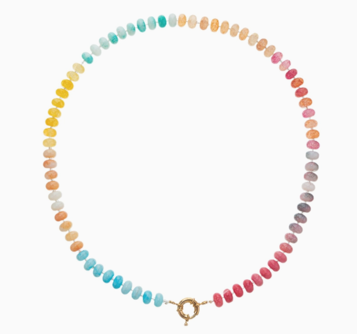 Natural Stone Glass Mixed Necklace