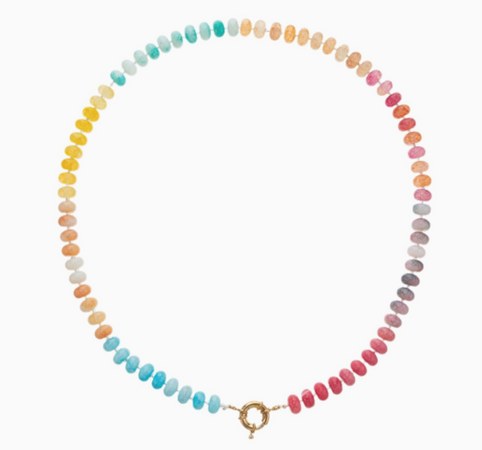 Natural Stone Glass Mixed Necklace