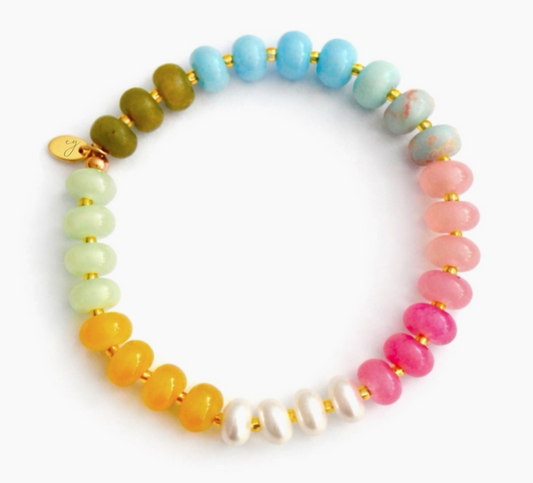 Glass Bead Stretch Bracelet